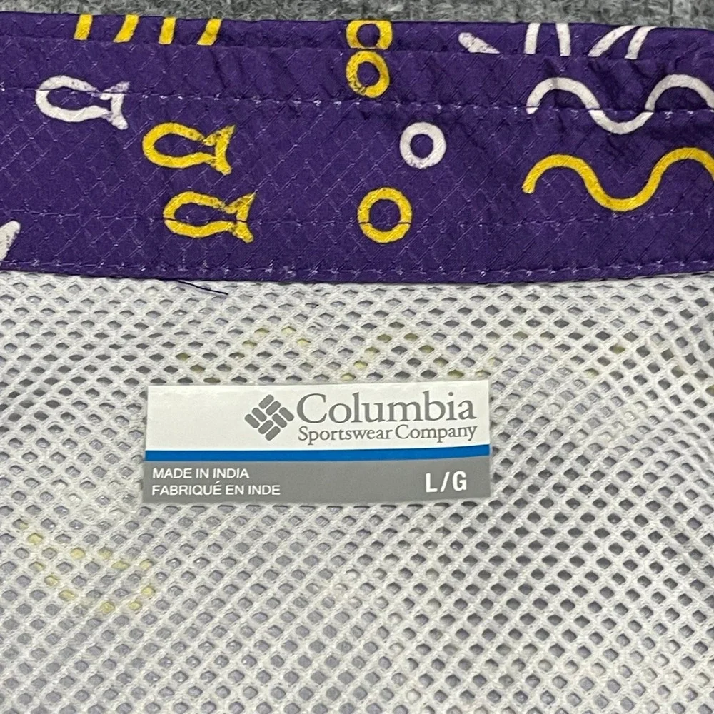 LSU Tigers Shirt Mens Large Purple Columbia PFG Super Slack Tide Vented NCAA - Picture 4 of 14